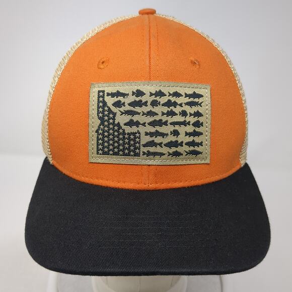 Idaho Fish Flag Snapback Trucker Hat Multi OS Adjustable Arcadian Outfitters - Picture 2 of 9